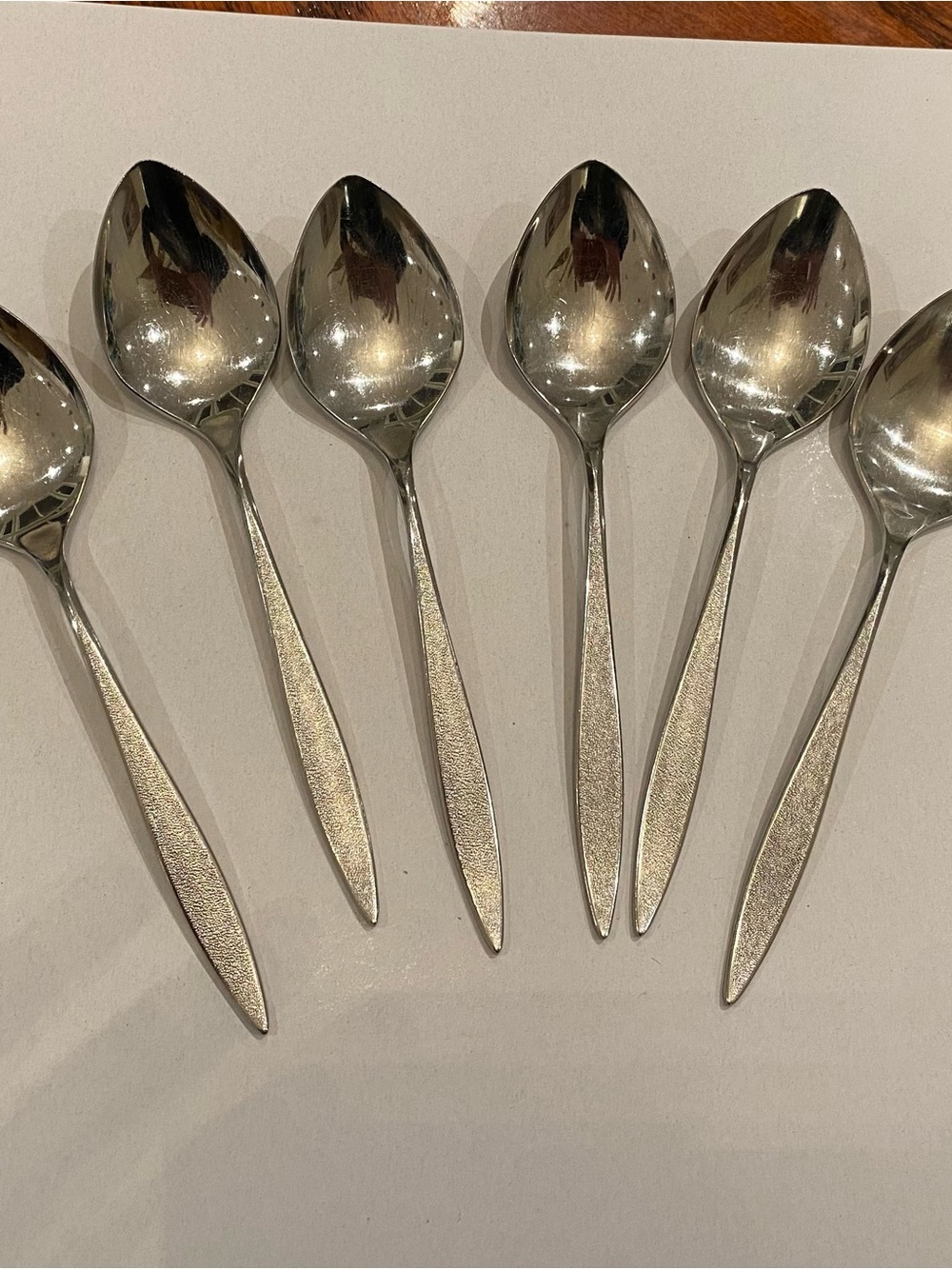 6 Traditions Table Spoons- Modern Textured Handles